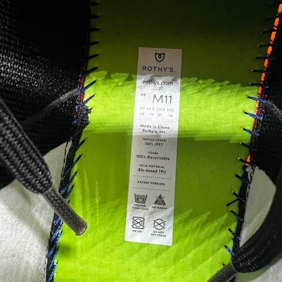 Rothy’s The RS01 Sneaker in Black Men’s Size 11‎ NEW - Picture 14 of 14